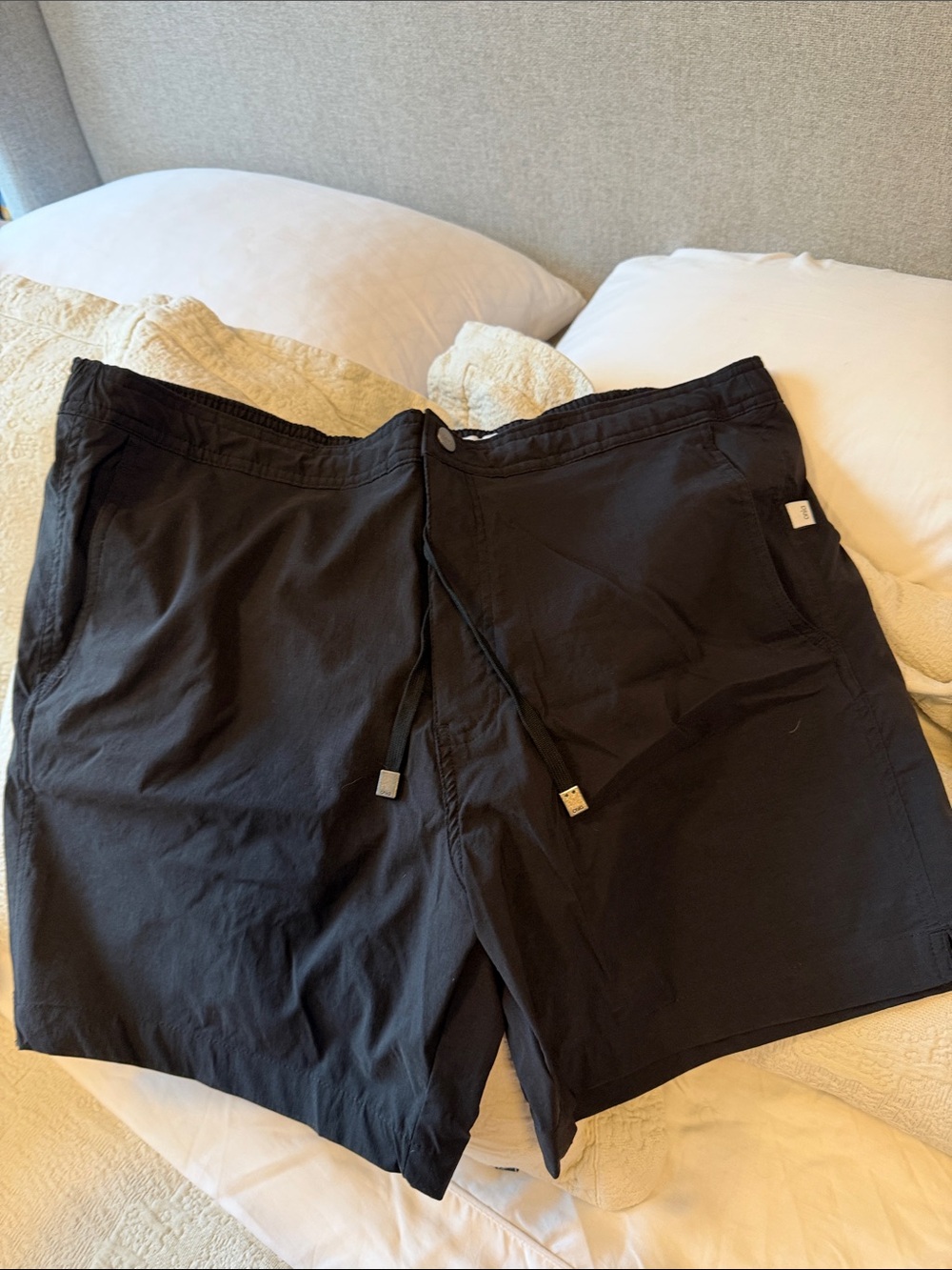 Onia Calder Black Drawstring Casual Shorts